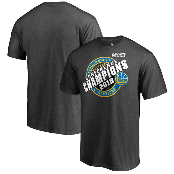 Golden State Warriors Fanatics Branded 2018 Western Conference Champions Keyhole Slogan T-Shirt Heather Charcoal,We sell and wholesale Golden State Warriors Fanatics Branded 2018 Western Conference Champions Keyhole Slogan T-Shirt Heather Charcoal on line form chian!